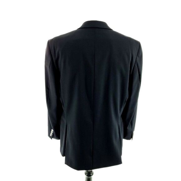 Calvin Klein Wool 2 Silver Button Blazer 42L Or Slim 44L Black - Picture 6 of 11